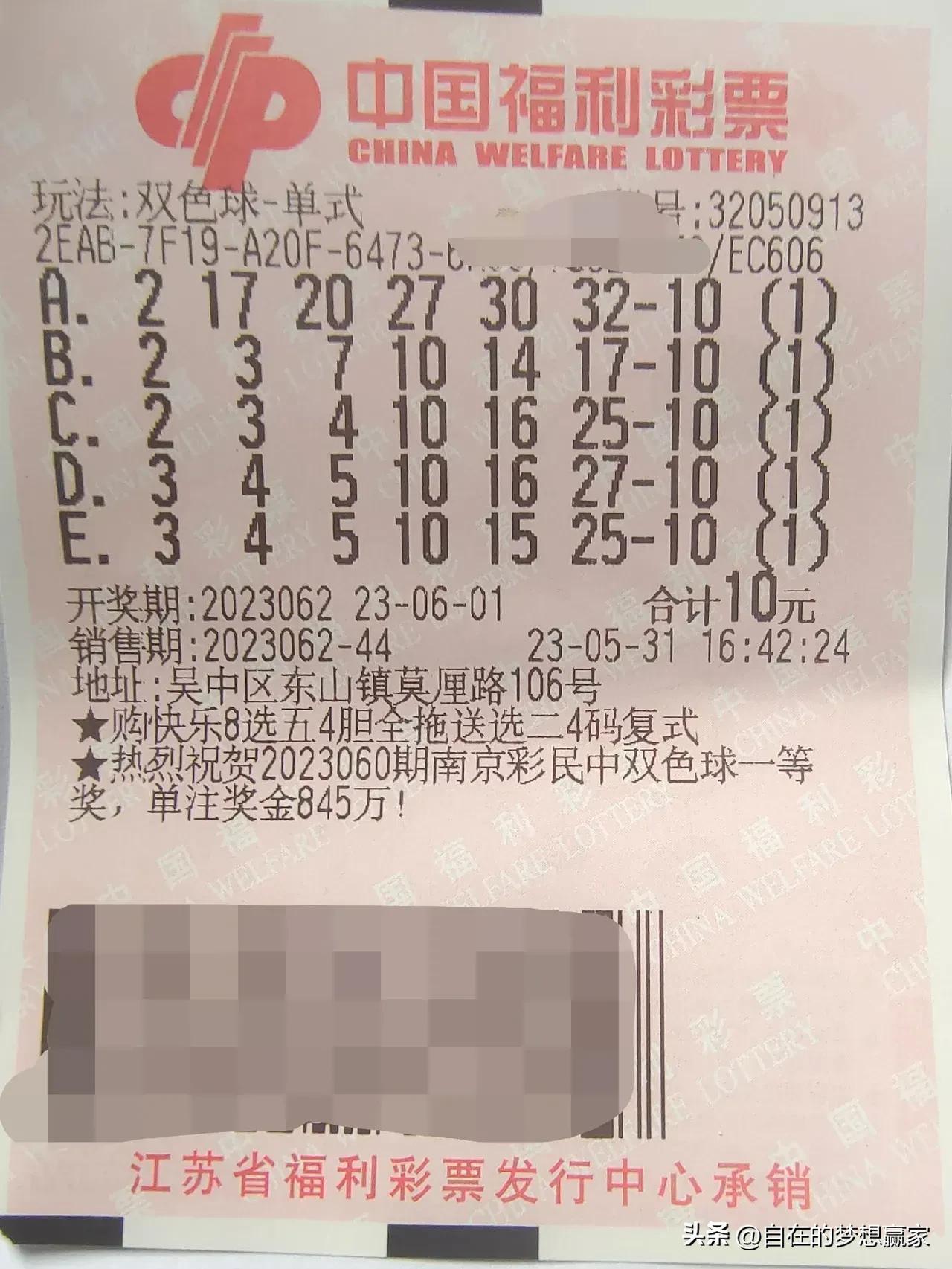 双色球晒票，揭秘彩票背后的故事与期待——第23062期的独特魅力