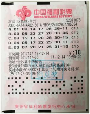 双色球第147期开奖情况详解